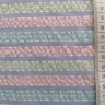 Tissu froissé à grosses rayures rose / bleu / orange / vert