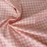 Tissu vichy à carreau blanc / rose