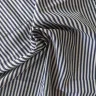 Tissu à fines rayures bleu marine/blanc