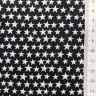 Tissu noir avec étoiles blanches
