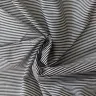 Tissu à rayure très fines verticales noir / blanc